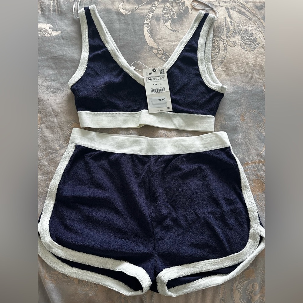 Zara Midnight Blue and Ivory Lounge Set - Picture 3 of 5